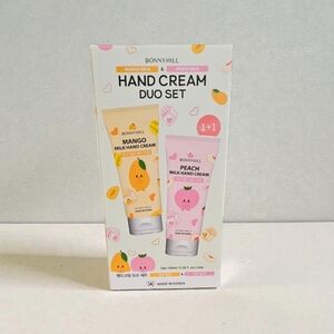 Bonnyhill Milk Hand Cream Duo Set - Strawberry & Mango, 3.38 oz Each
